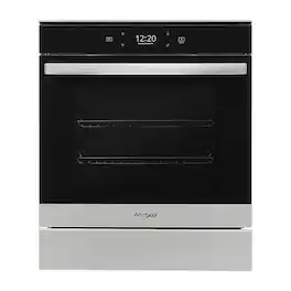 Whirlpool - 24" Built-In Single Electric Convection Wall Oven with Adjustable Self-Clean Cycle - Stainless Steel