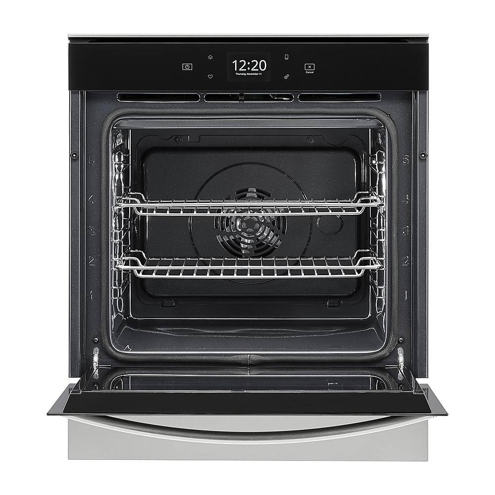 Alt View 13. Whirlpool - 24" Built-In Single Electric Convection Wall Oven with Adjustable Self-Clean Cycle - Stainless Steel.