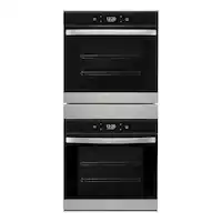Whirlpool - 24" Built-In Double Electric Convection Wall Oven with WiFi - Stainless Steel - Front_Zoom