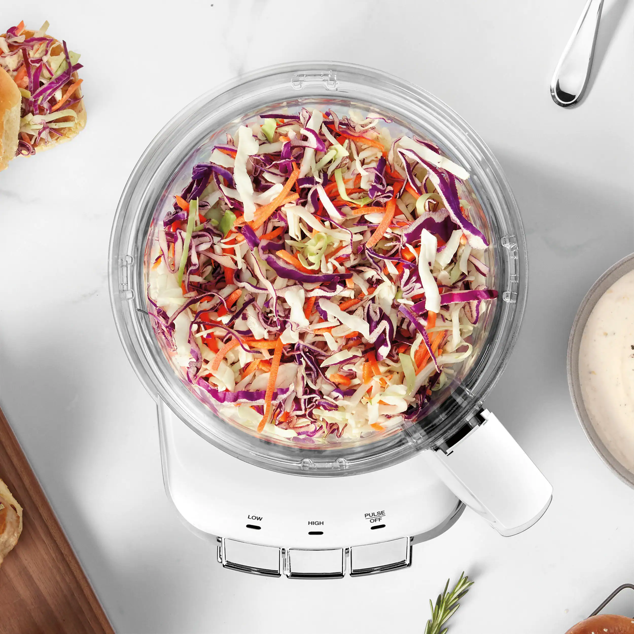 Alt View 14. Cuisinart - Core Custom 10-Cup Food Processor - White & Stainless.