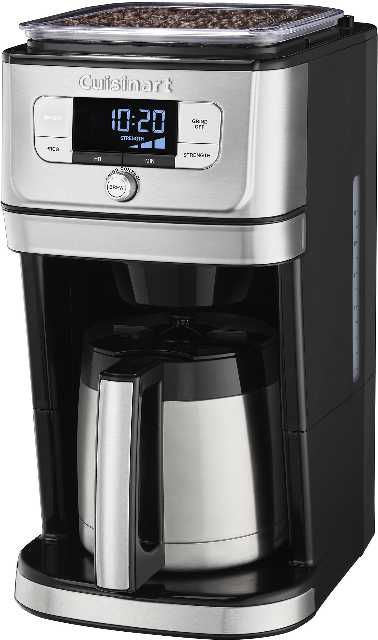 Coffee Machine, Gourmia GCM4850 6-Cup Grind & Brew Coffee Maker with  Built-In Burr Grinder, Adjustable Brew Strength, and Removable Water Tank