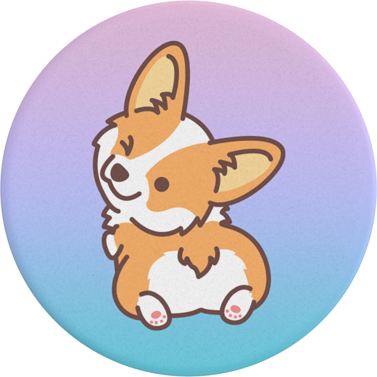 Angle View: PopSockets - PopGrip Cell Phone Grip and Stand - Cheeky Corgi