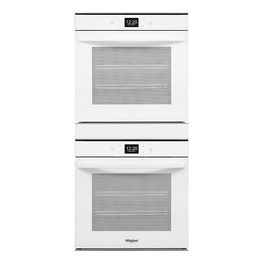 24'' Electric Wall Oven, 5 Cooking Functions White Glass