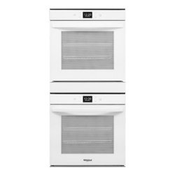 Whirlpool - 24" Built-In Double Electric Convection Wall Oven with WiFi - White - Front_Zoom