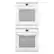 Front. Whirlpool - 24" Built-In Double Electric Convection Wall Oven with WiFi - White.