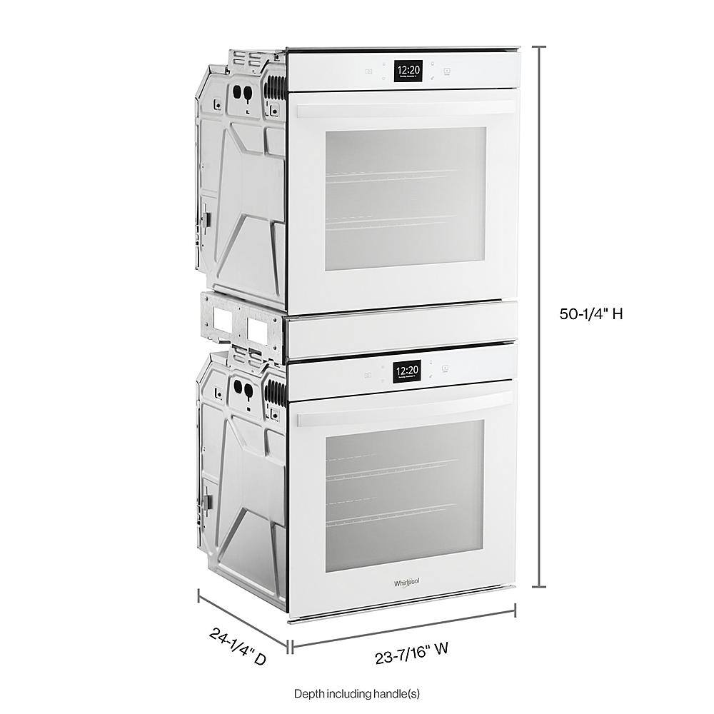 Alt View 1. Whirlpool - 24" Built-In Double Electric Convection Wall Oven with WiFi - White.