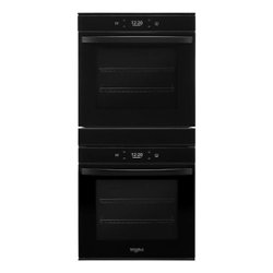 Whirlpool - 24" Built-In Double Electric Convection Wall Oven with WiFi - Black - Front_Zoom