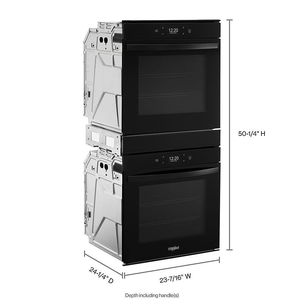 Alt View 1. Whirlpool - 24" Built-In Double Electric Convection Wall Oven with WiFi - Black.