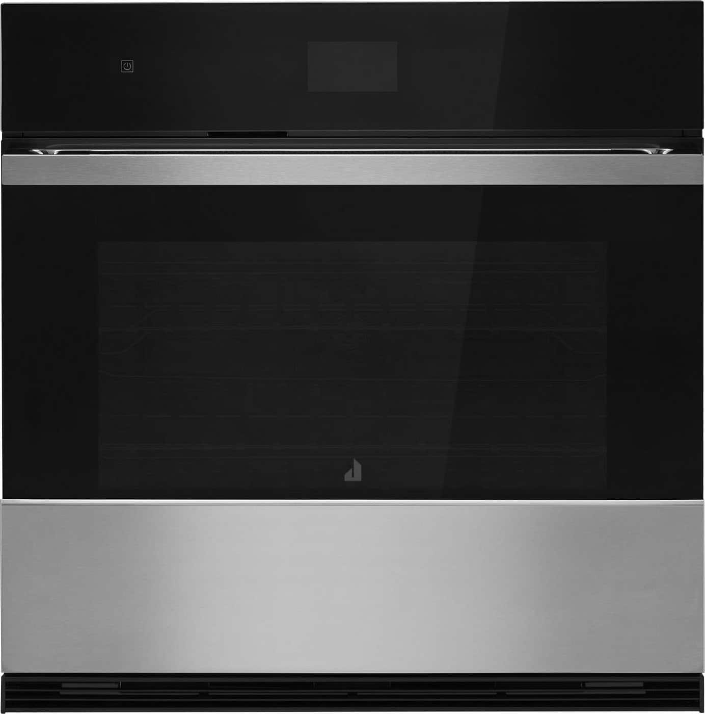 Front. JennAir - 30" Built-In Single Electric Wall Oven - Floating Glass Black.