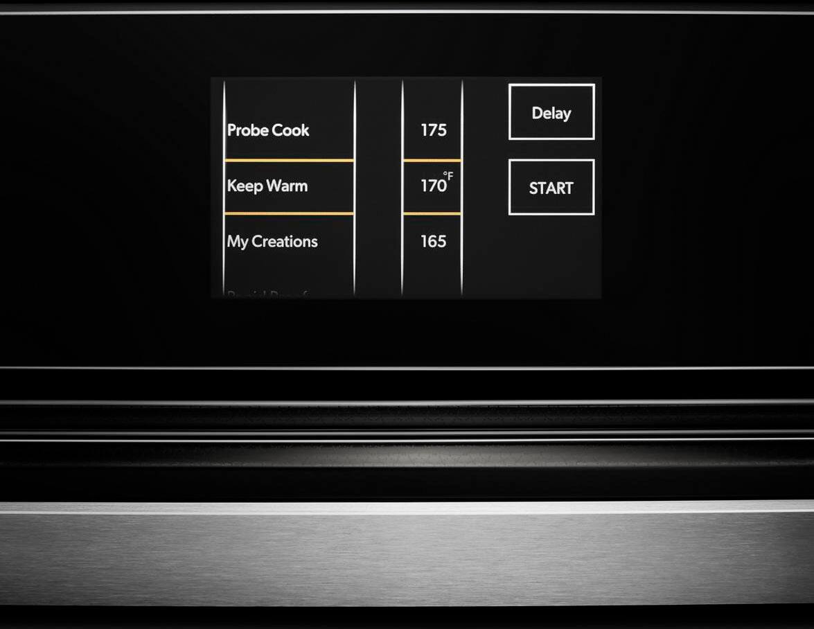 Alt View 14. JennAir - 30" Built-In Single Electric Wall Oven - Floating Glass Black.