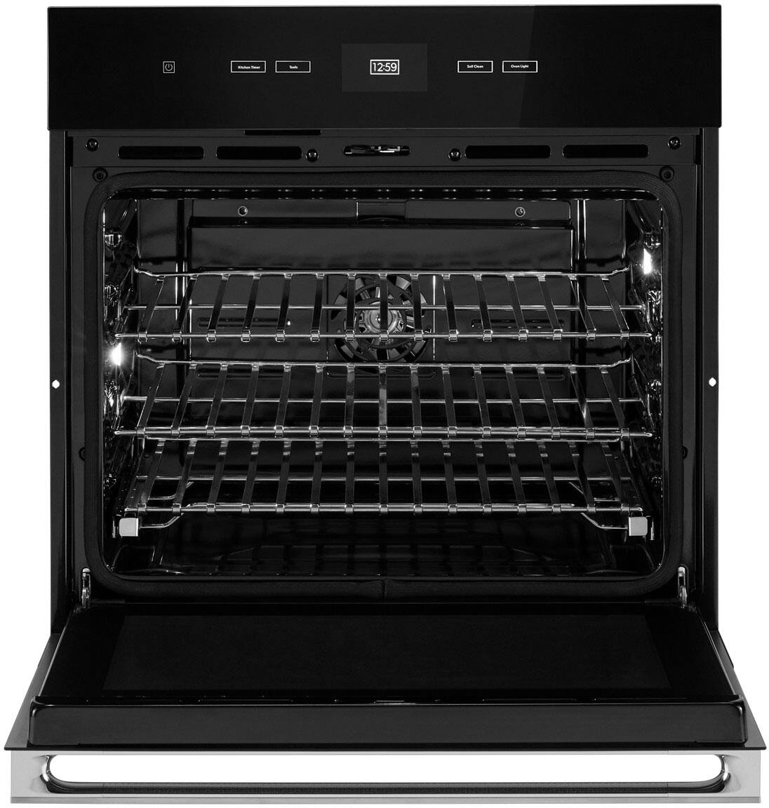 JennAir 30" Built In Single Electric Wall Oven Floating Glass Black