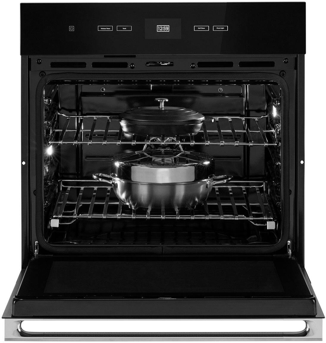 JennAir 30" Built In Single Electric Wall Oven Floating Glass Black