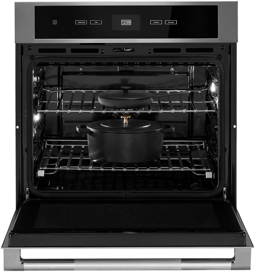 Alt View 2. JennAir - 30" Built-In Single Electric Wall Oven - Stainless Steel.