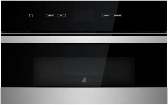Front. JennAir - 1.4 Cu. Ft. Convection Microwave with Sensor Cooking and Speed-Cook - Floating Glass Black.