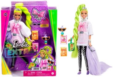 Barbie - Extra Doll and Pet with Neon Green Hair - Front_Zoom