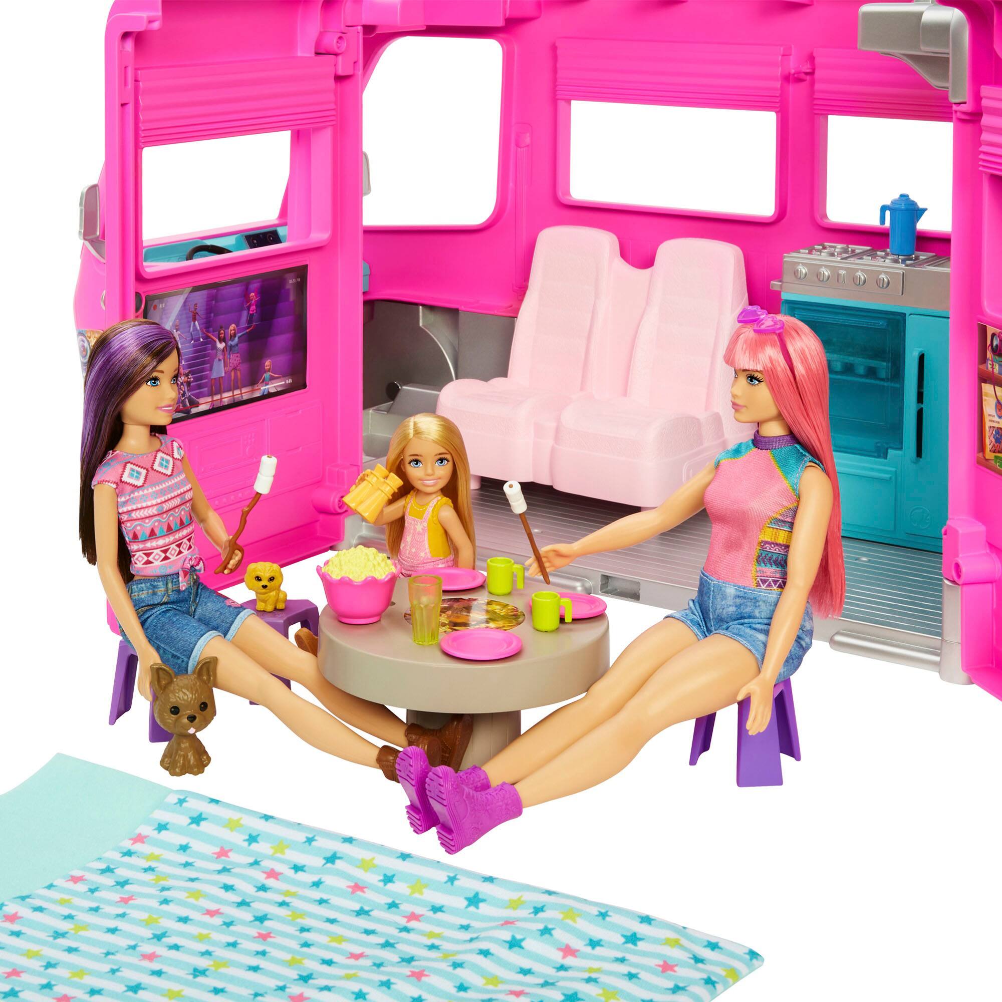 Playset Barbie Camping Car Duplex Video Camping Car Barbie Best Sale