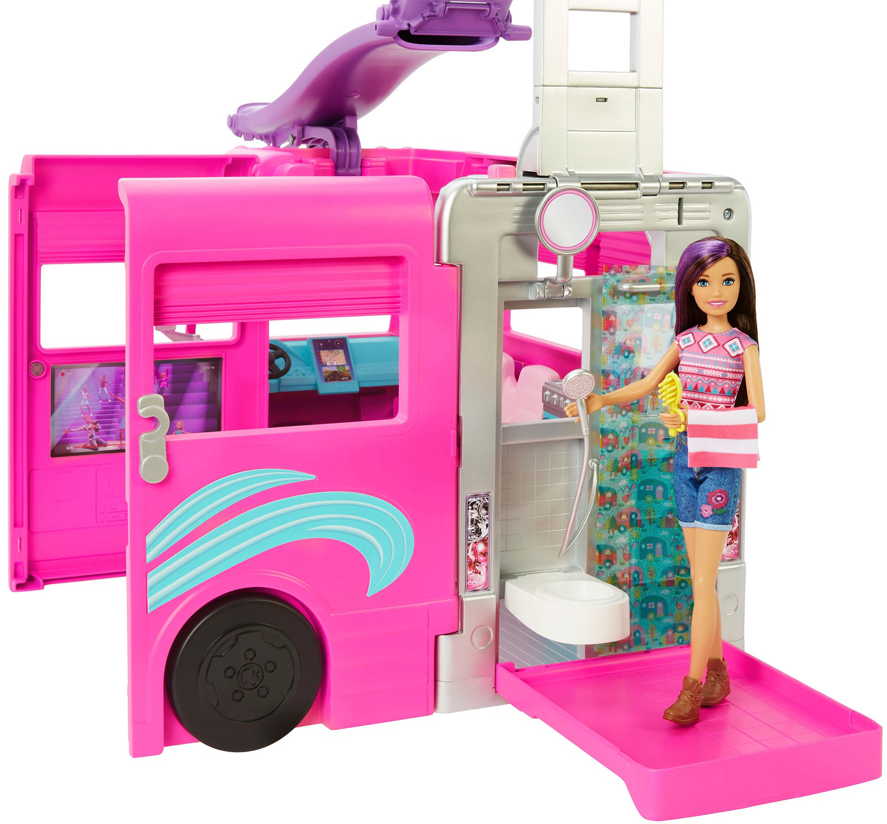 kleermaker terug Vrijwel Best Buy: Barbie Dream Camper Vehicle Playset HCD46