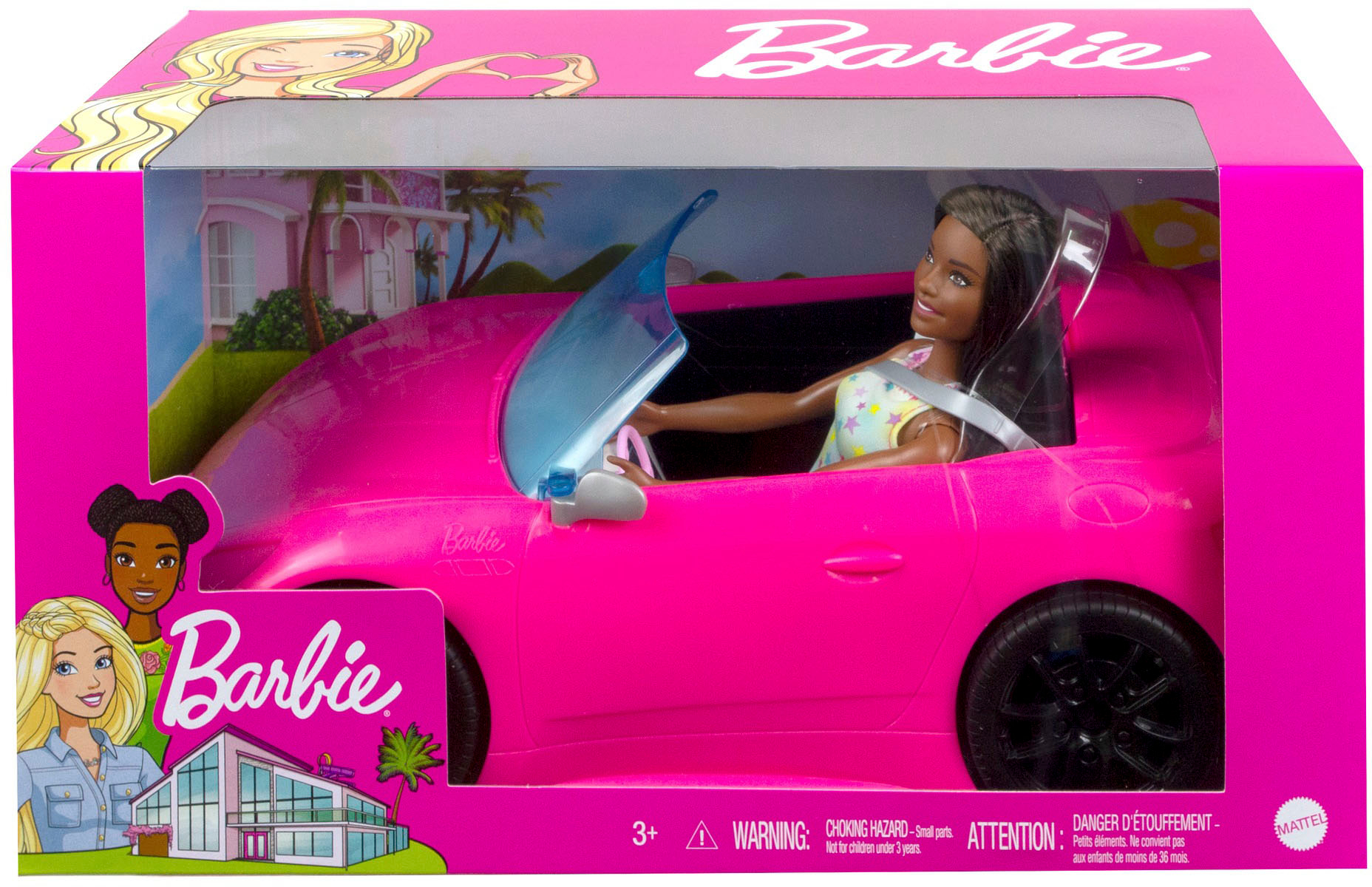 Angle View: Barbie doll and Vehicle, Brunette