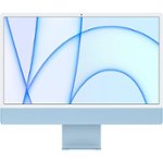 Front Zoom. Apple - 24" Certified Refurbished iMac with Retina 4.5K Display - Apple M1 - 8GB Memory - 7GPU - 256GB SSD (2021) - Blue.