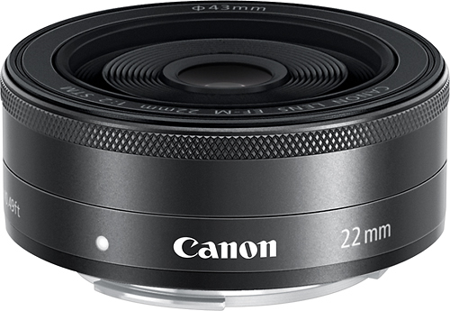 Canon EF-M22mm F2 STM Standard Lens for EOS DSLR Cameras Black