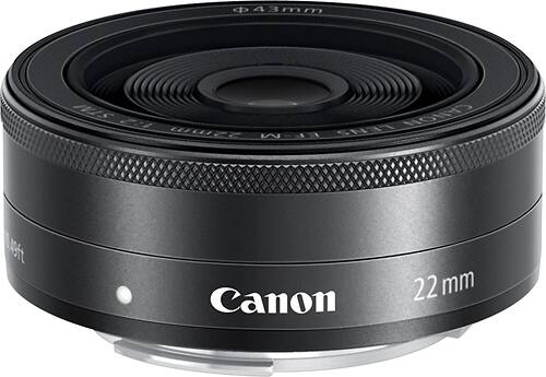 Alt View 1. Canon - EF-M22mm F2 STM Standard Lens for EOS DSLR Cameras - Black.
