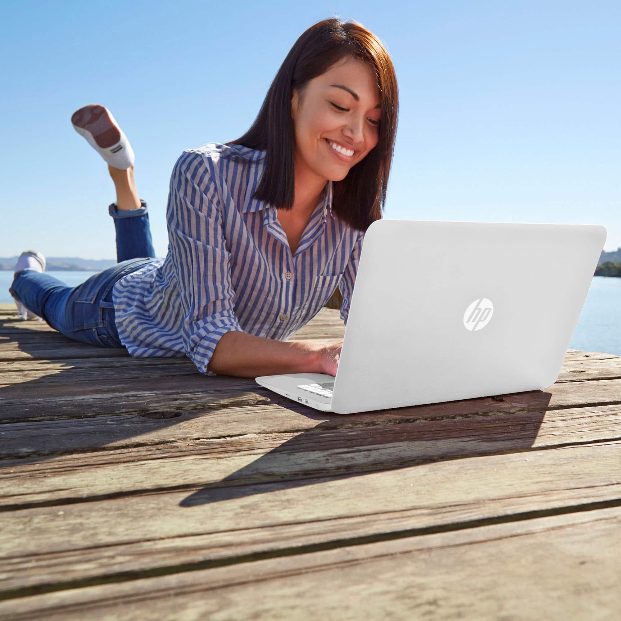 Alt View 12. HP - Stream 11.6" Laptop - Intel Celeron - 4GB Memory - 64GB eMMC - Diamond White.