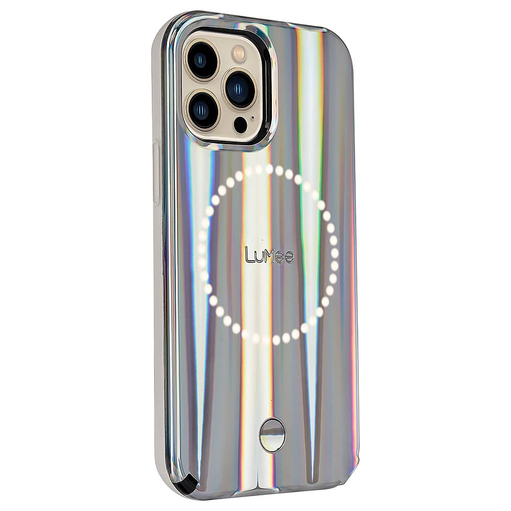 Angle View: LuMee - Halo Paris Hilton Edition Battery Charger Case for iPhone 13 Pro - Holographic