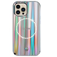 LuMee - Halo Paris Hilton Edition Battery Charger Case for iPhone 13 Pro - Holographic - Front_Zoom