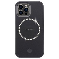 LuMee - Halo Battery Charger Case for iPhone 13 Pro - Black - Front_Zoom
