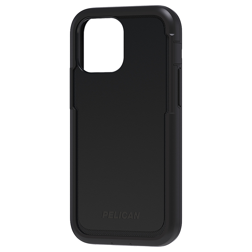 Left View: Pelican - Marine Active Hardshell Case w/ Antimicrobial for iPhone 13 Pro Max - Black