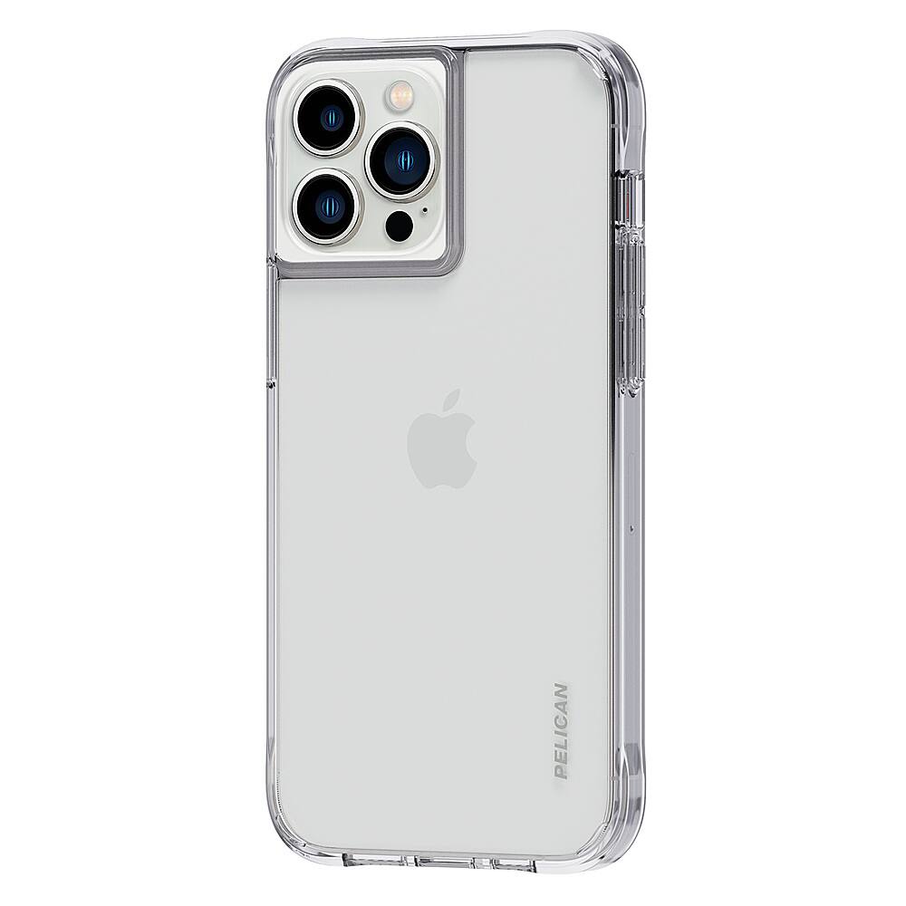 Left View: Pelican - Adventurer Hardshell Case for iPhone 13 Pro Max - Clear