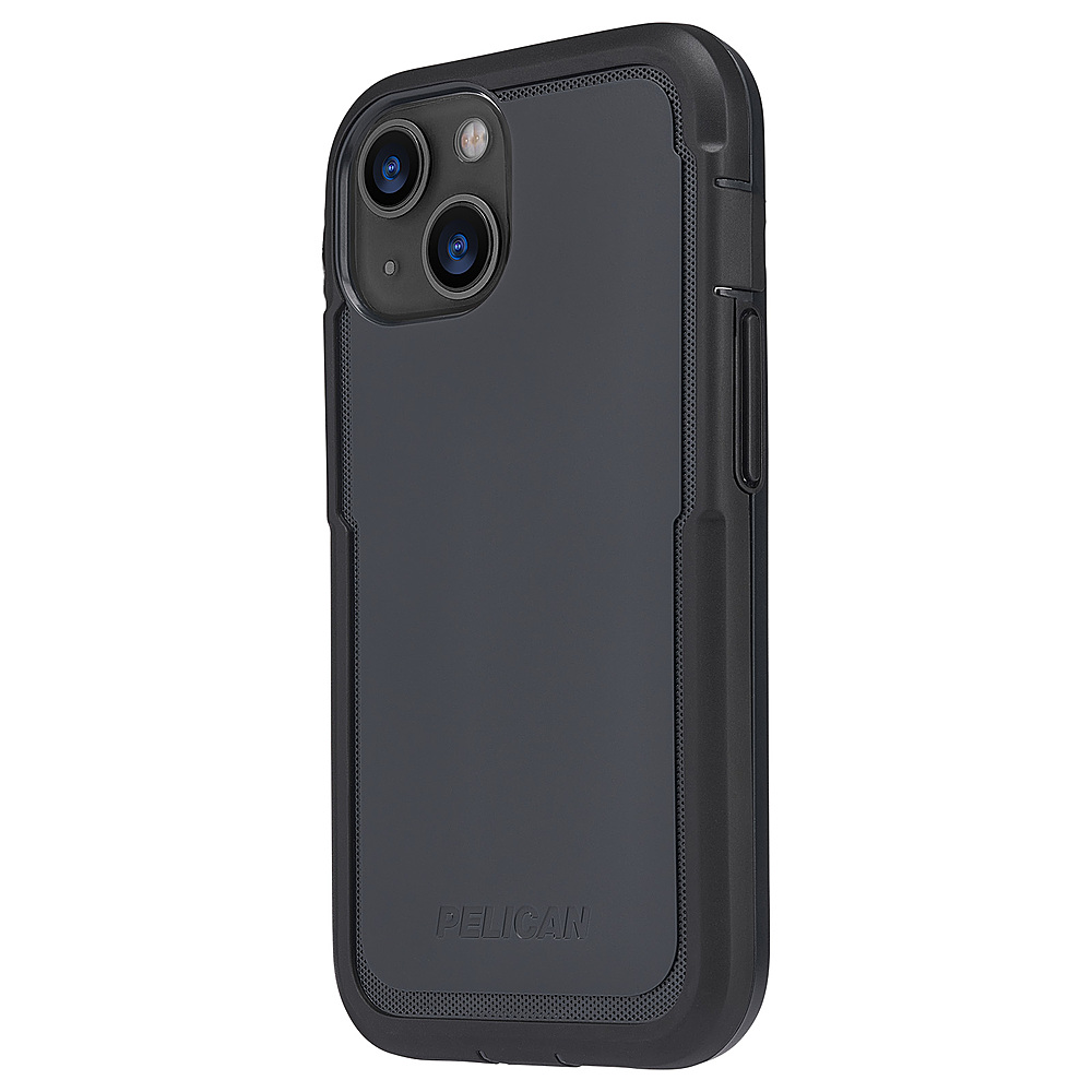 Left View: Pelican - Marine Active Hardshell Case w/ Antimicrobial for iPhone 13 - Black