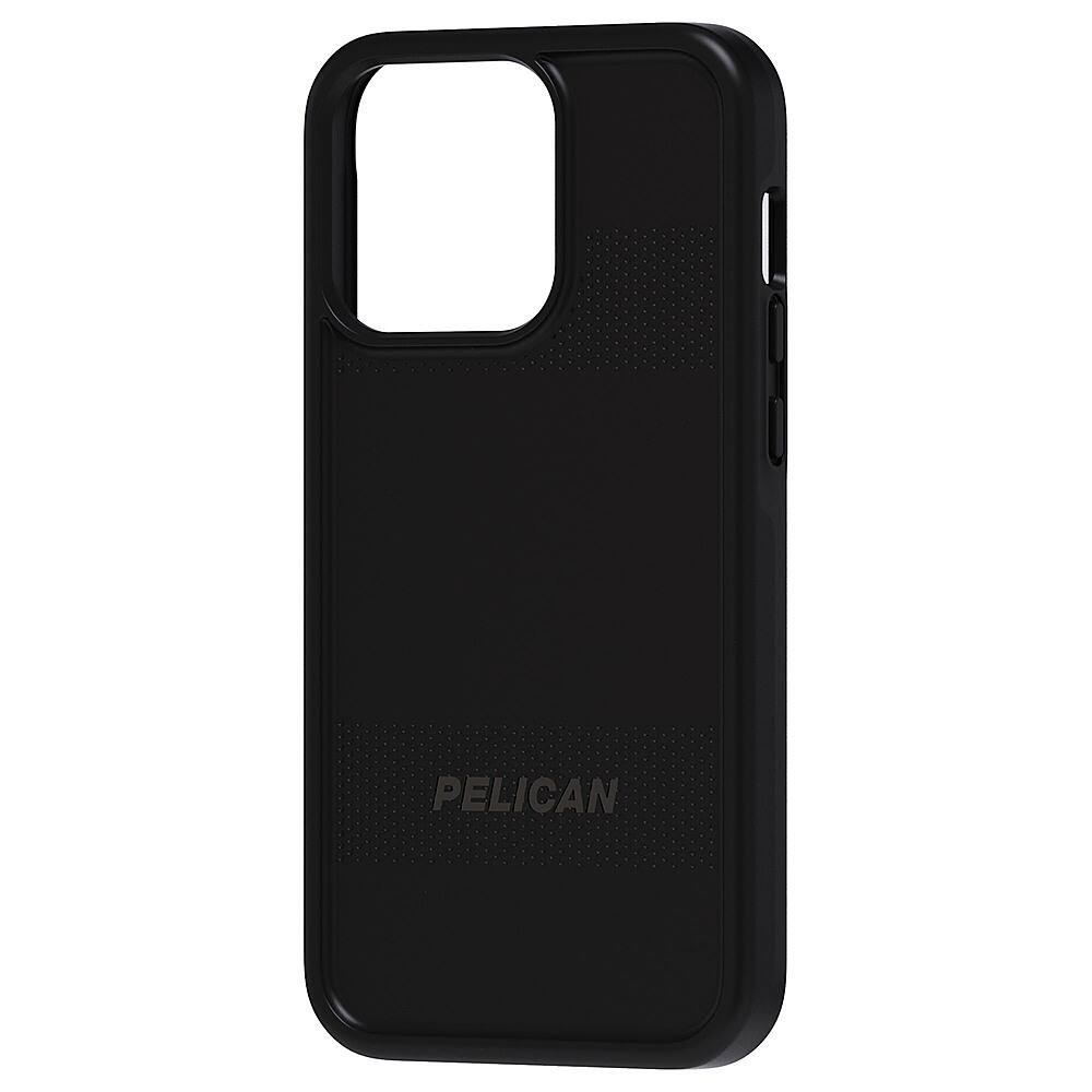 Left View: Pelican - Protector Hardshell Case w/ MagSafe w/ Antimicrobial for iPhone 13 Pro - Black