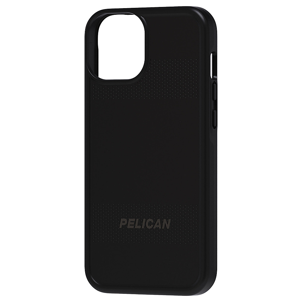 Left View: Pelican - Protector Hardshell Case w/ Antimicrobial for iPhone 13 - Black
