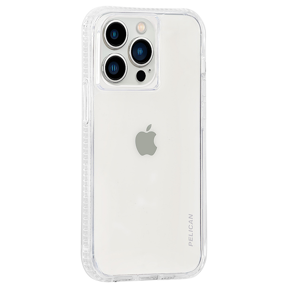 Angle View: Pelican - Ranger Hardshell Case w/ Antimicrobial for iPhone 13 Pro - Clear