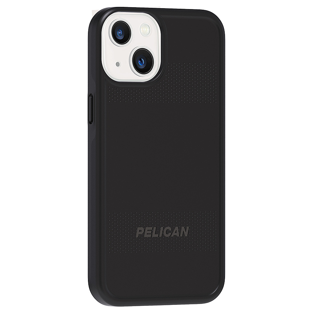 Angle View: Pelican - Protector Hardshell Case w/ Antimicrobial for iPhone 13 - Black