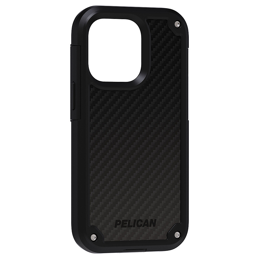 Angle View: Pelican - Shield Kevlar Hardshell Case w/ Antimicrobial for iPhone 13 Pro - Black