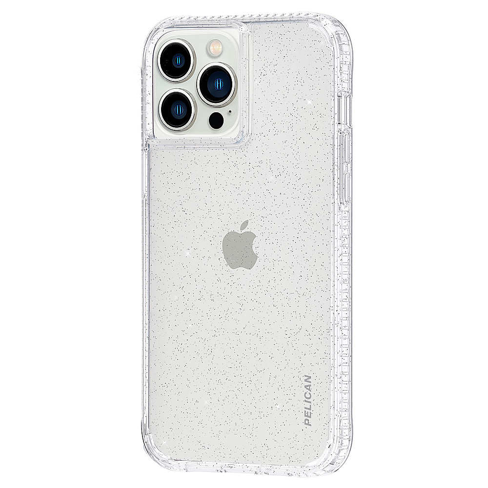 Left View: Pelican - Ranger Hardshell Case w/ Antimicrobial for iPhone 13 Pro - Sparkle