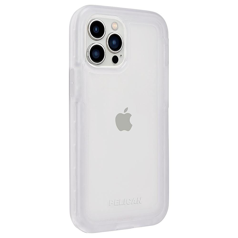 Angle View: Pelican - Voyager Hardshell Case w/ Antimicrobial for iPhone 13 Pro Max - Clear