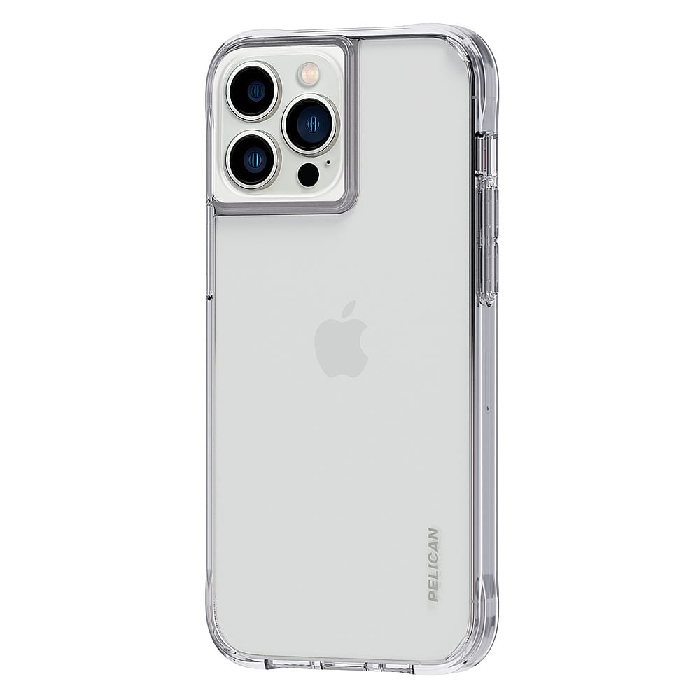 Left View: Pelican - Adventurer Hardshell Case for iPhone 13 Pro - Clear