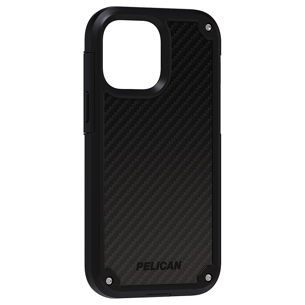 Angle View: Pelican - Shield Kevlar Hardshell Case w/ Antimicrobial for iPhone 13 Pro Max - Black