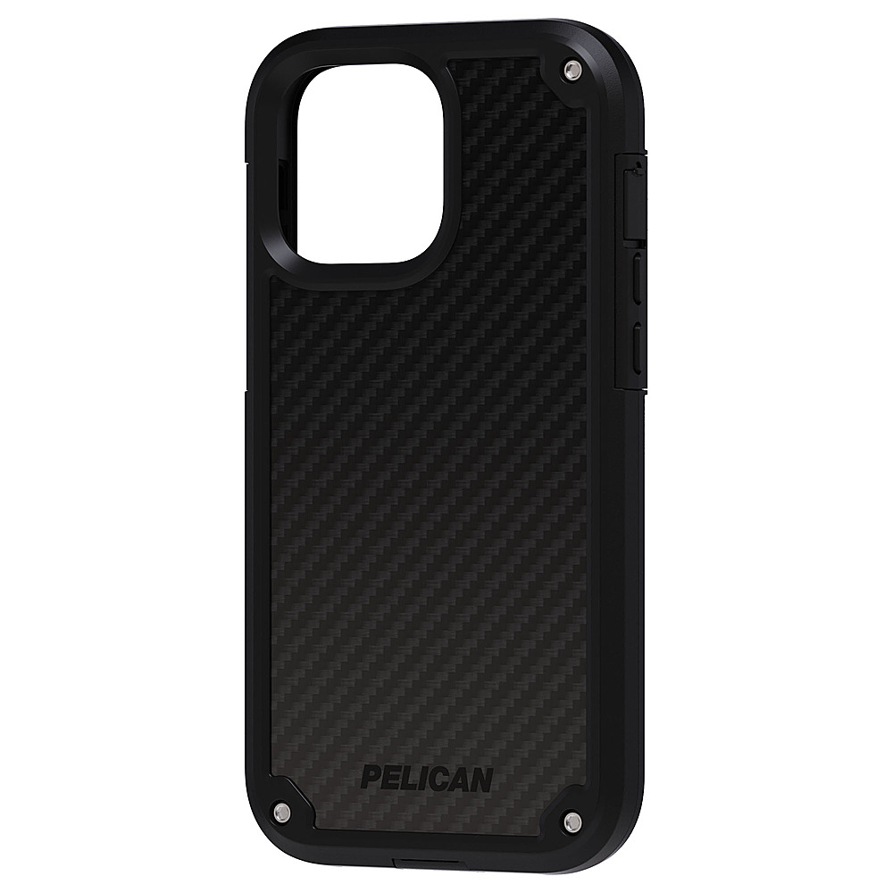 Left View: Pelican - Shield Kevlar Hardshell Case w/ Antimicrobial for iPhone 13 Pro Max - Black