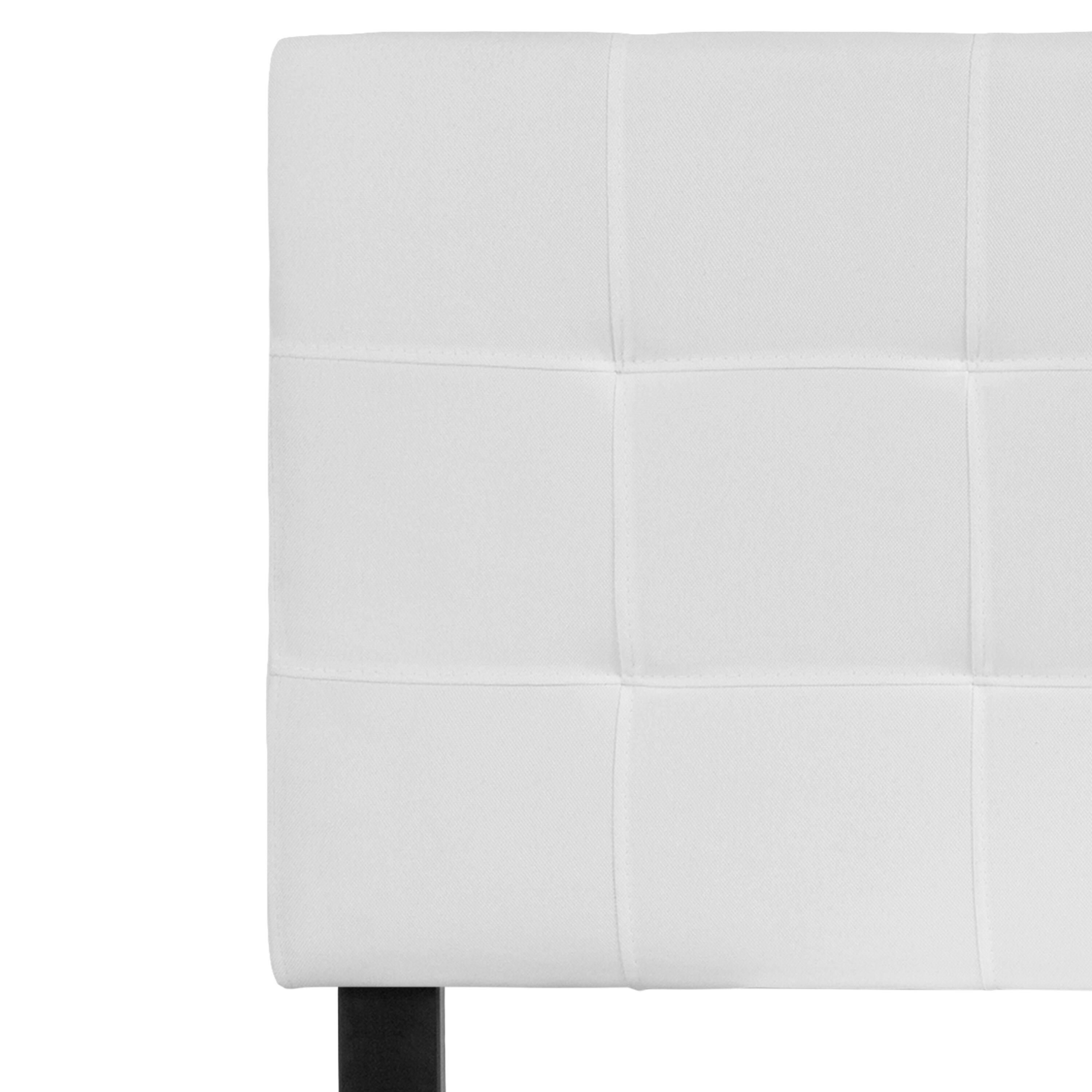 Alt View 7. Emma + Oliver - Quilted Tufted Upholstered Headboard - White.