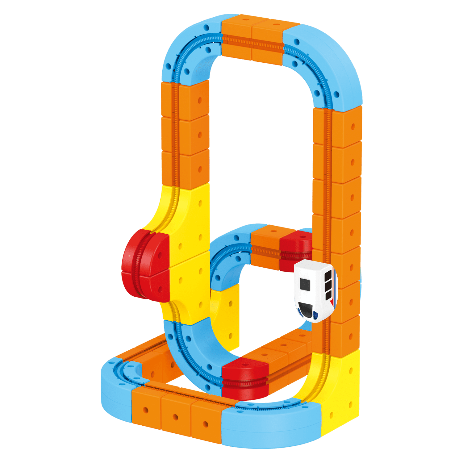 Contixo - MT5 3D Gear Track 145-Piece Building Block Railway with Remote Control Motorized Train, Ages 6+ - Blue and Orange price history on PriceWatchPro