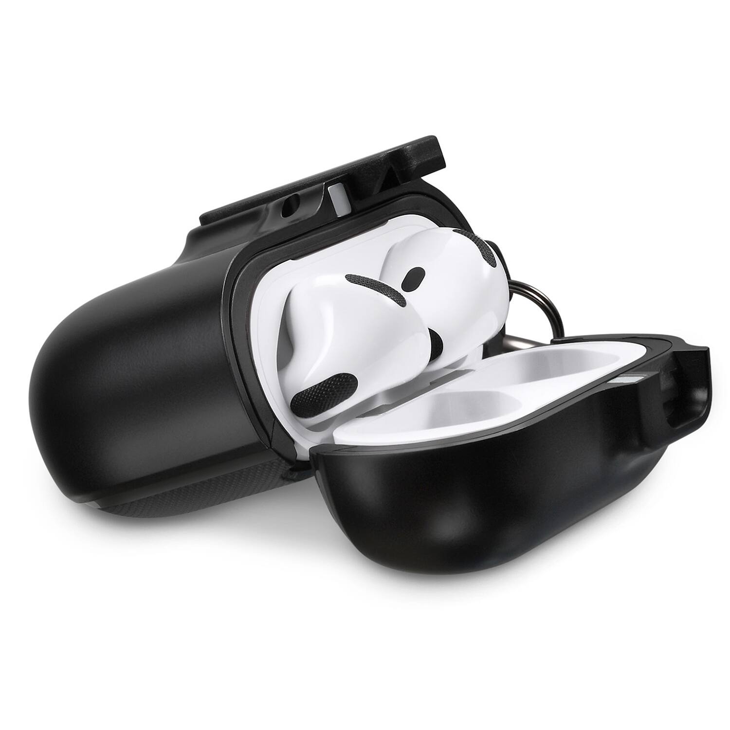 Alt View 6. Vena - Dual Layer Case for Apple AirPods 4 Case, with Auto Open Lock Compatible with AirPods Gen 4 4th Generation, Black - Black.