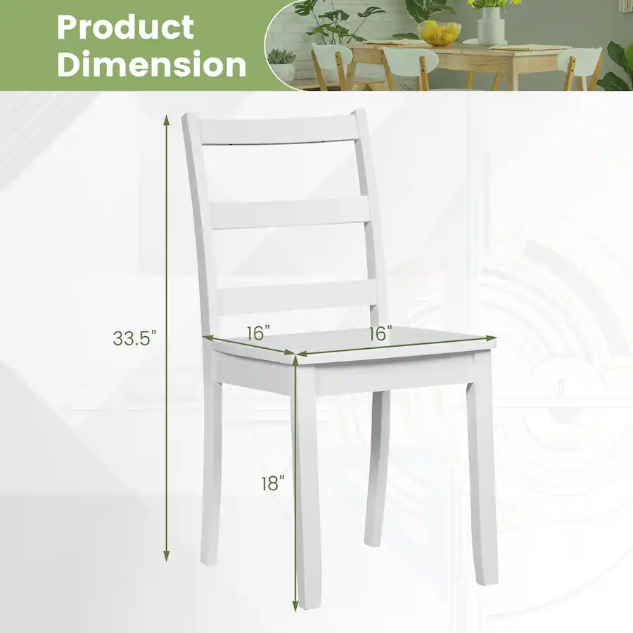 Set Rendering Kitchen Gymax Dining Chairs Set of 4 Wood Dining Room Kitchen Side Chairs for ...