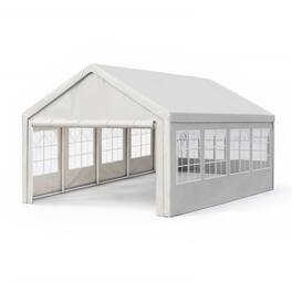 Mondawe - 13x26 FT Canopy Party Tent Outdoor Gazebo with Removable Sidewalls - White