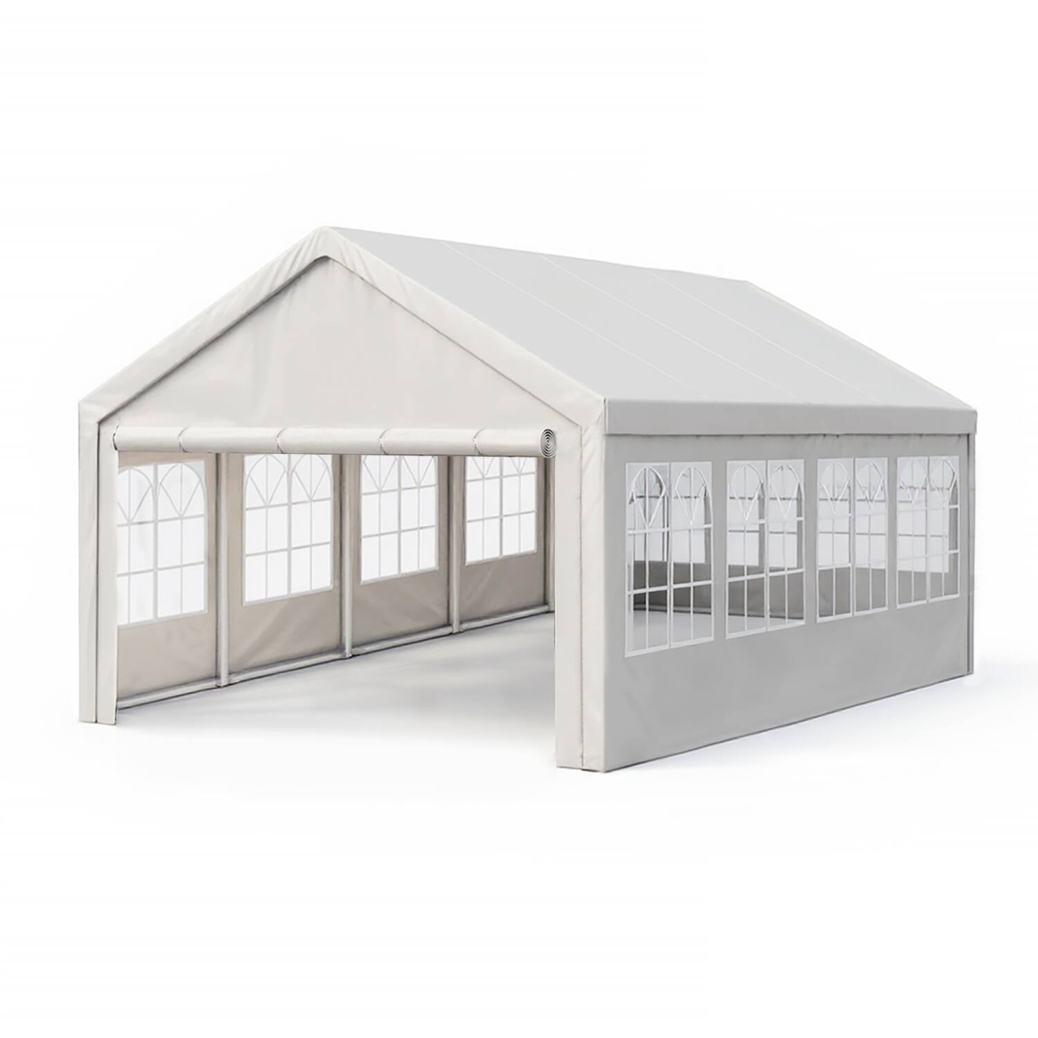 Back. Tiramisubest - 13'x26' Carport and Party Canopy with Removable Sidewalls, Weather-Resistant Outdoor Gazebo.
