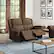 Alt View 12. ProLounger - Di'Onna Rolled Arm Distressed Faux Leather 2 Seat Wall Hugger Recliner Loveseat - Saddle Brown.