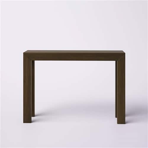 SlickBlue - Modern Solid Wood Sofa Table with Clean Accent Design - Dark Brown